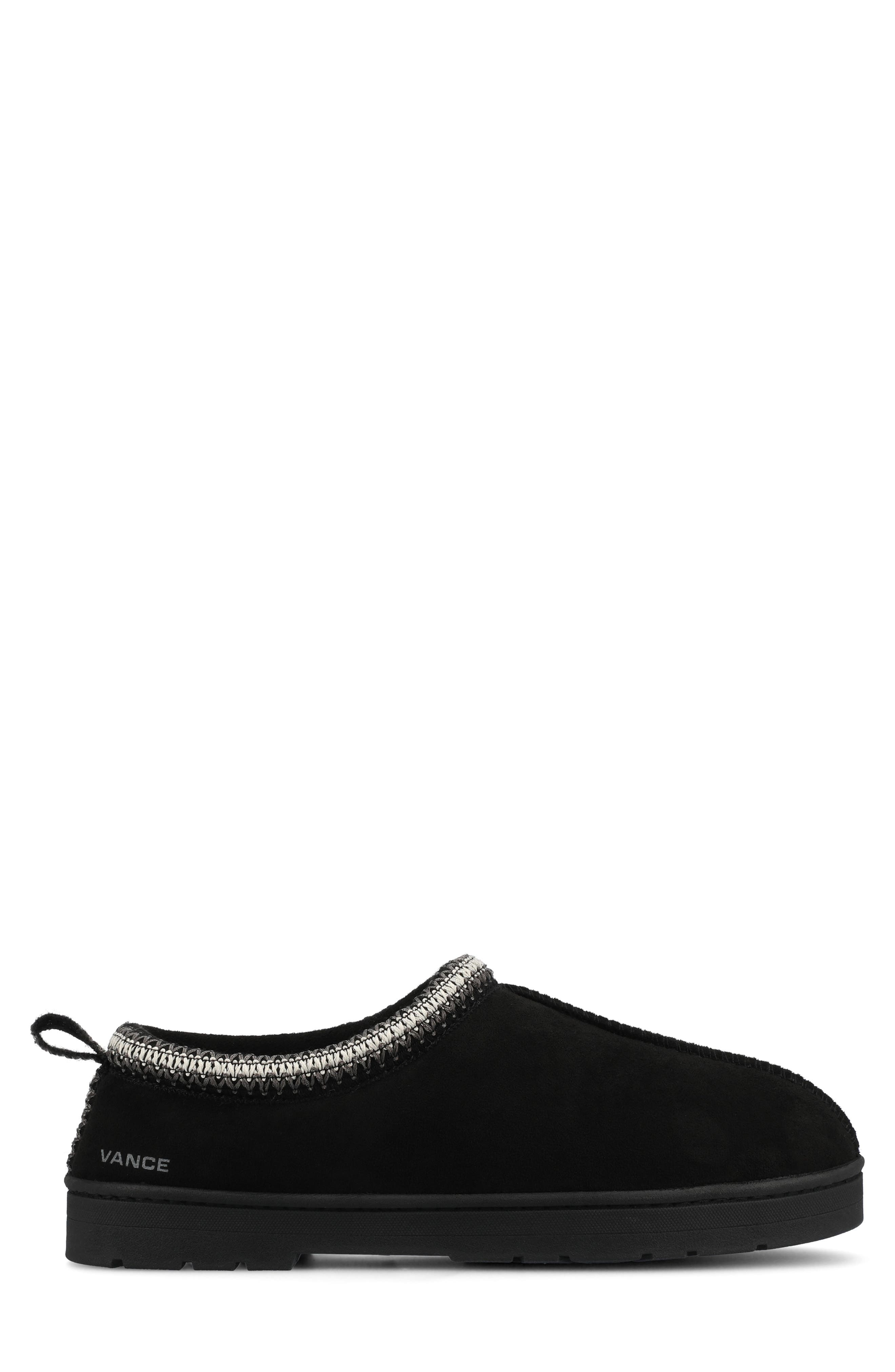 VANCE CO Lance Leather Slipper, Alternate, color, Black