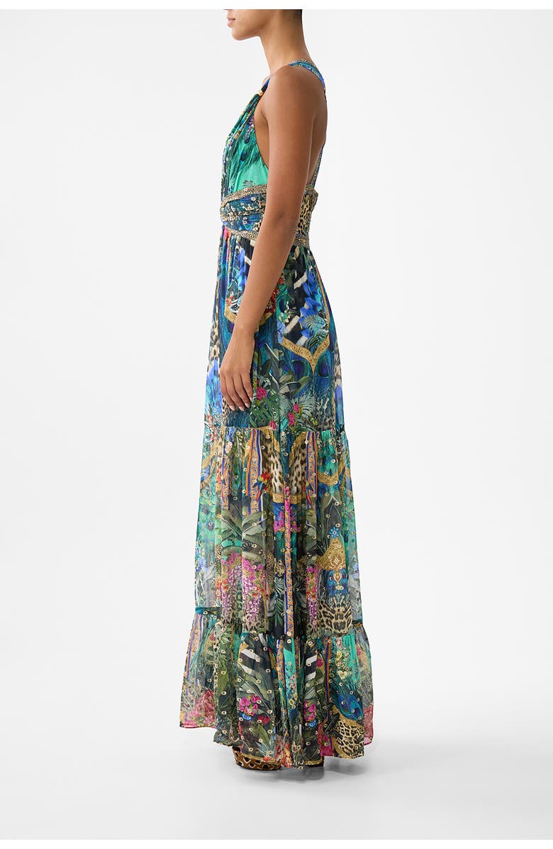 Camilla Bead Strap Gathered Panel Dress, Alternate, color, Animal Alchemy