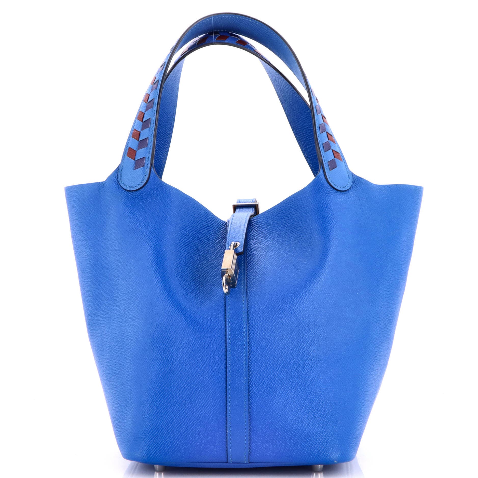Picotin Lock Bag Tressage Epsom MM, Main, color, Blue