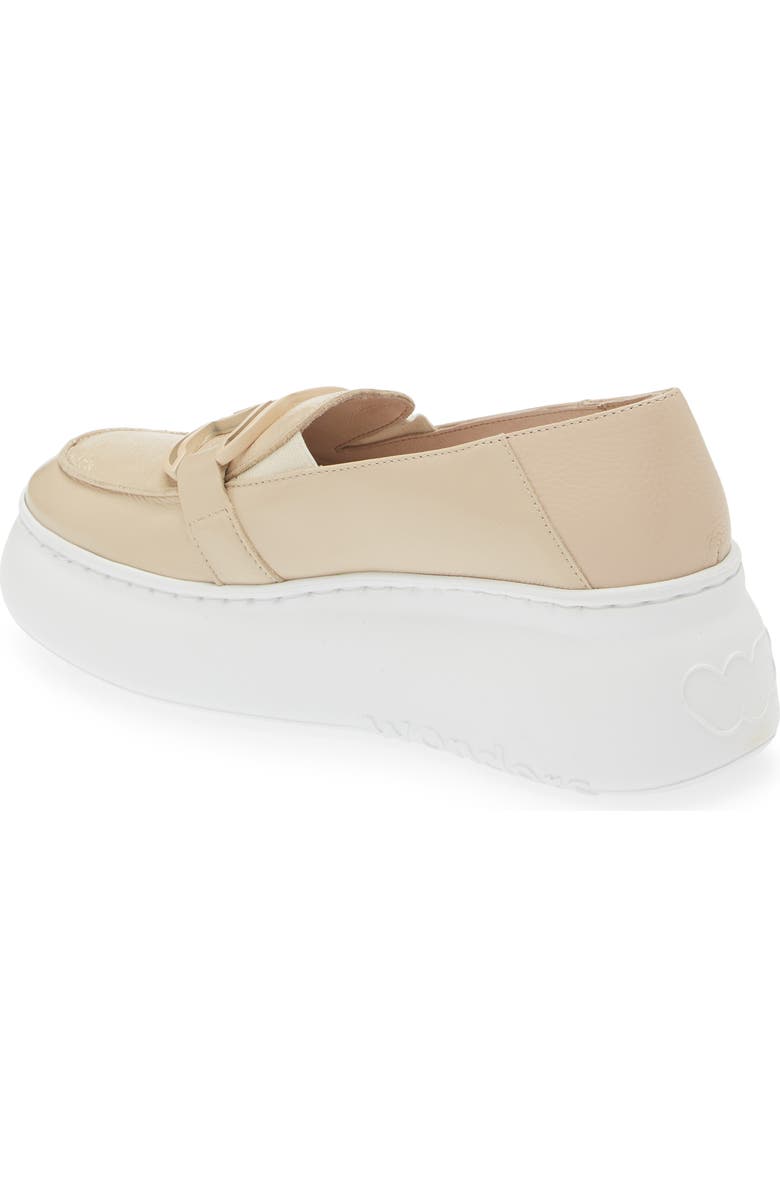 Wonders Vienna Platform Loafer, Alternate, color, Lack Wild Natural