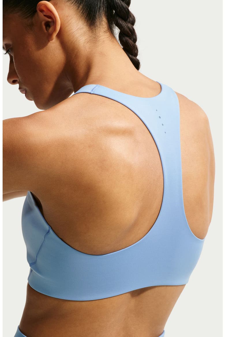 Universe High Neck Medium Impact Sports Bra, Alternate, color, 486 WORKBLUE/ SLATE