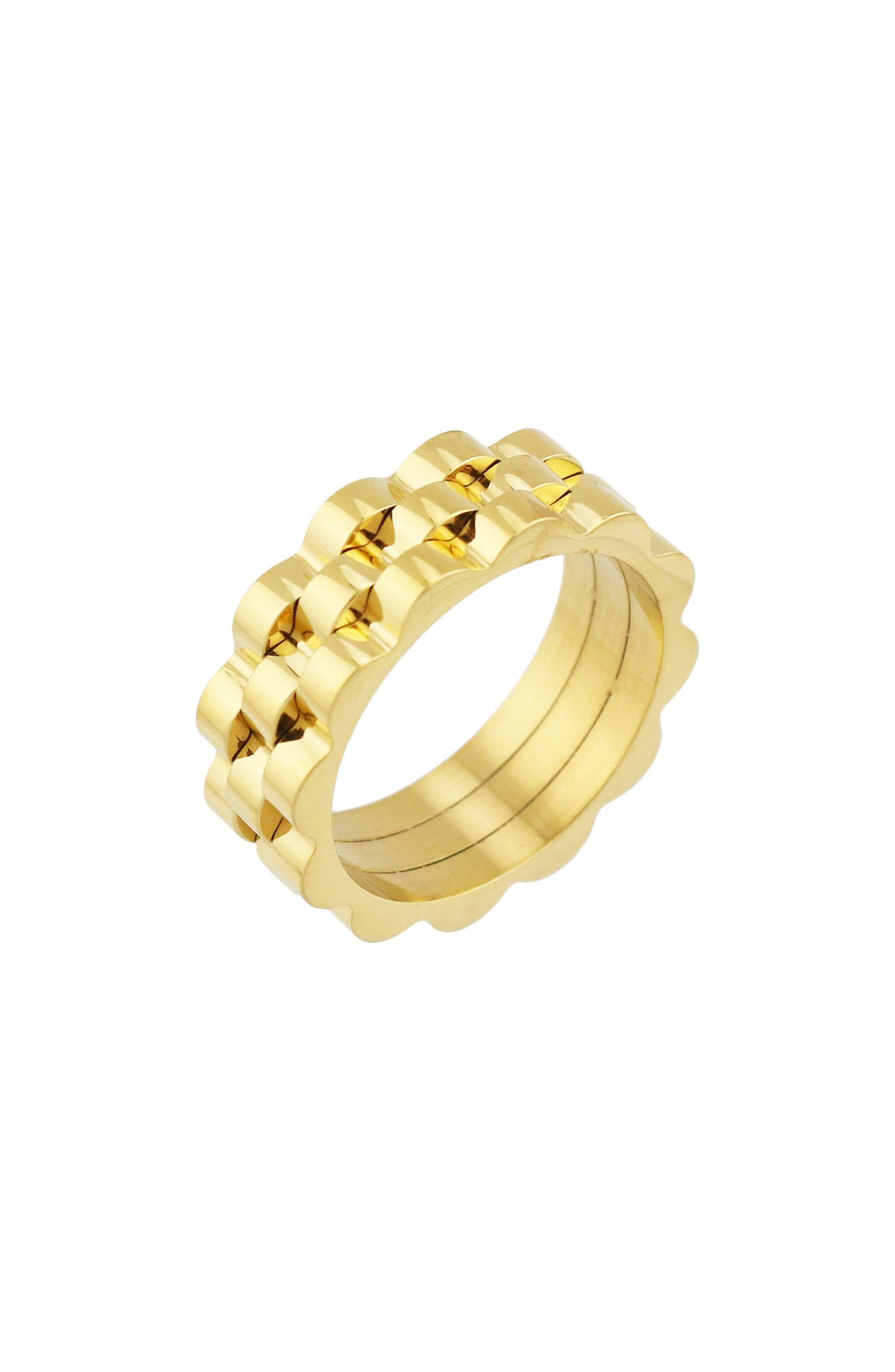 REBL Alternating Ribbed Band Ring