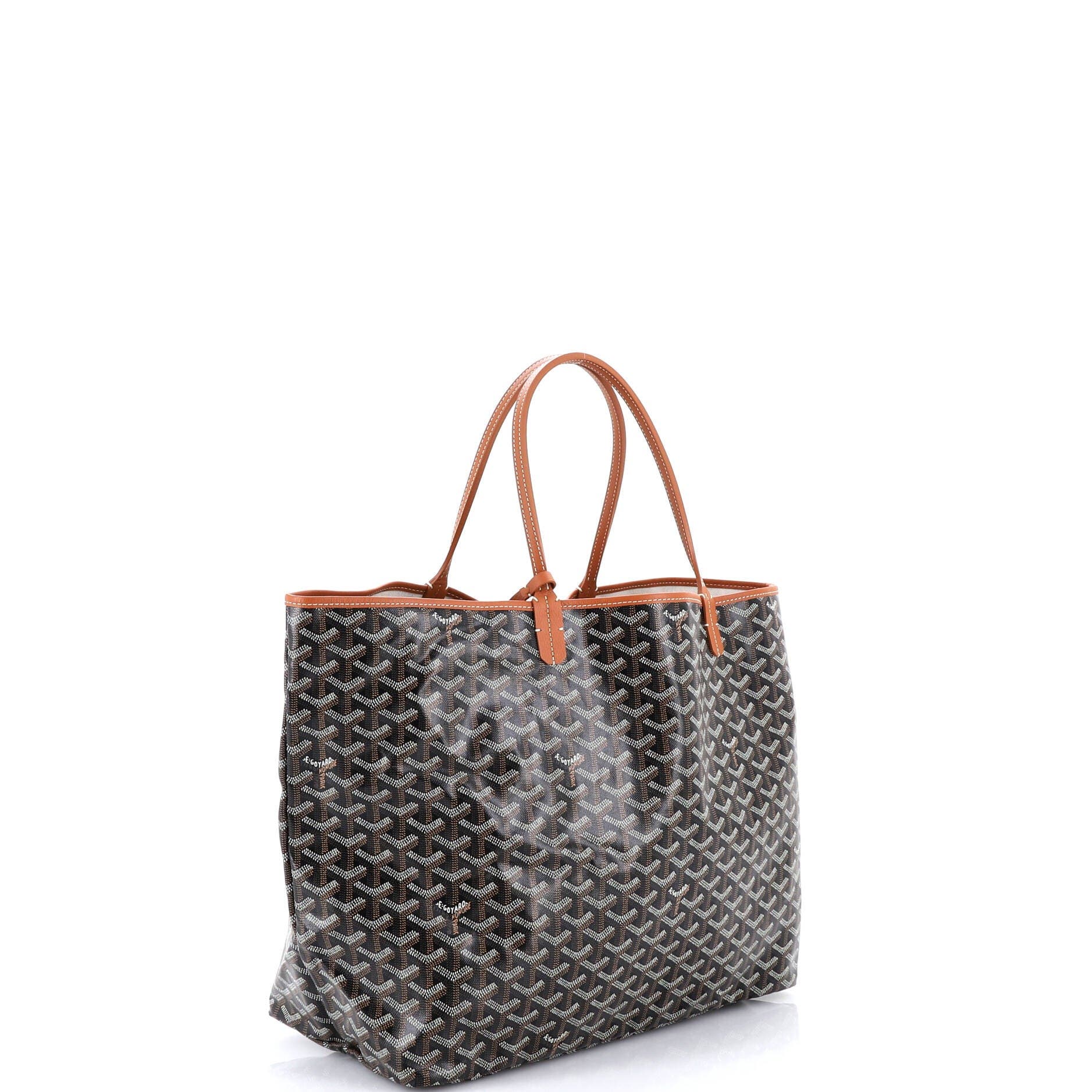Pre-Owned Goyard Saint Louis Tote Coated Canvas GM, Alternate, color, Brown