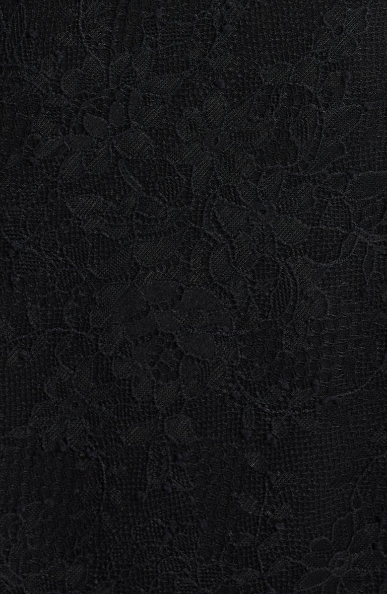 Anne Klein Lace Flutter Sleeve Button-Up Shirt, Alternate, color, Asphalt