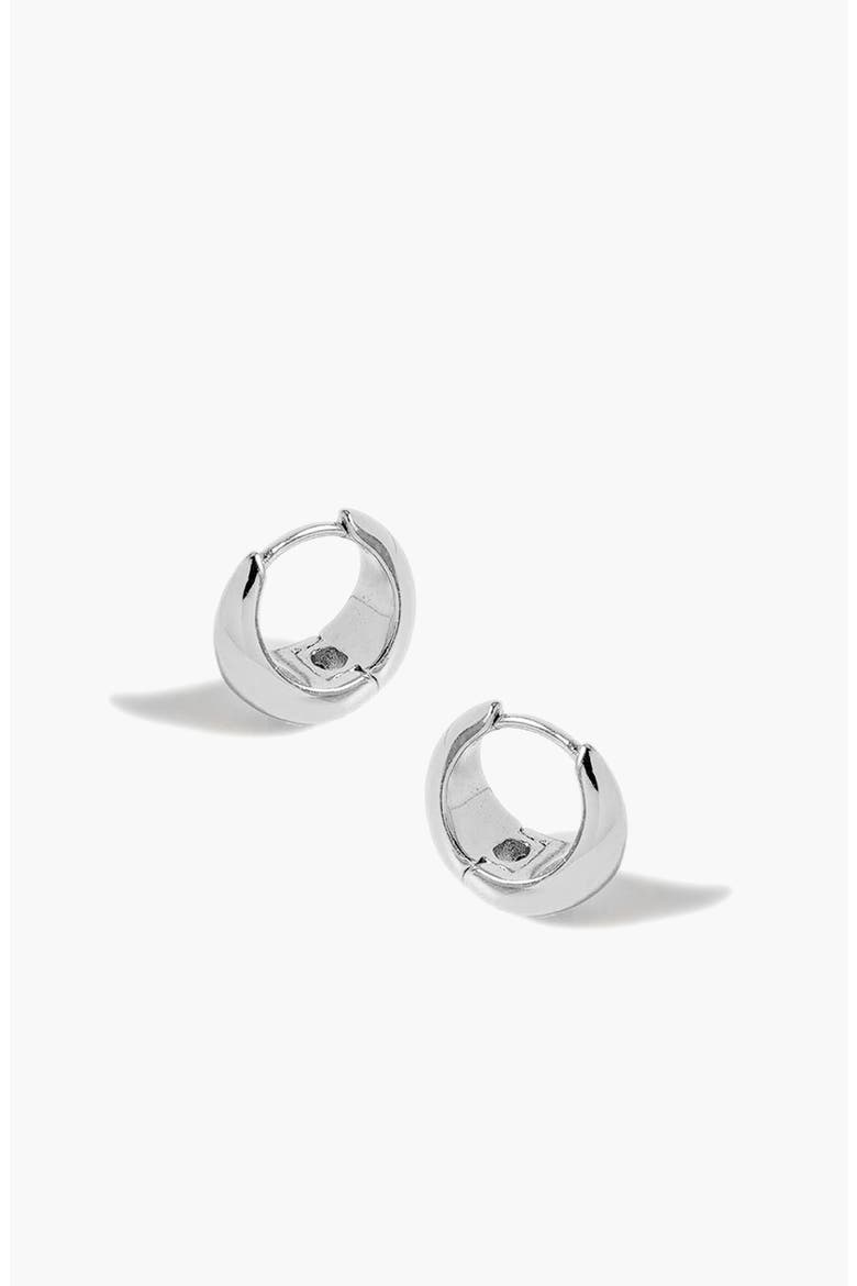 Mini Pebble Hoop Earrings in Silver, Alternate, color, Silver