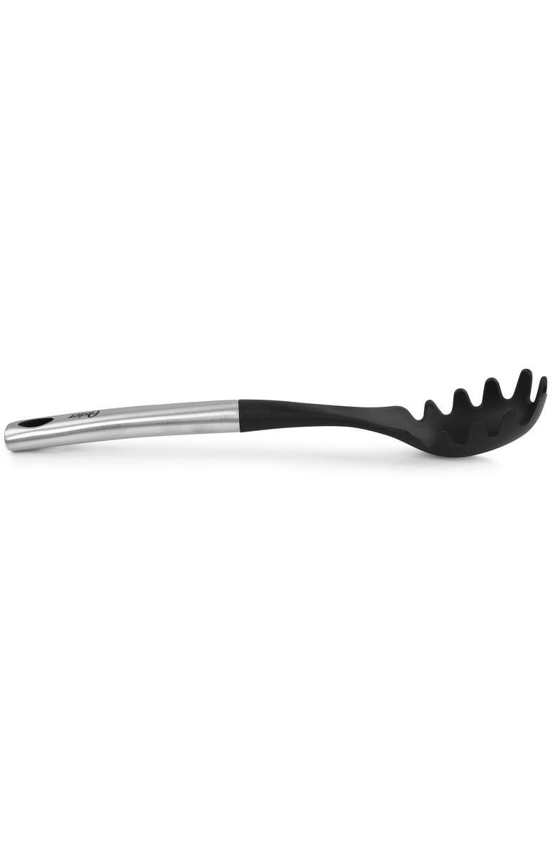 OSTER Baldwyn Nylon Pasta Server Kitchen Utensil with Stainless Steel Handle, Alternate, color, Black