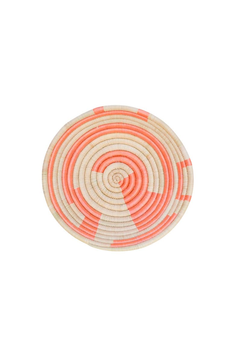 Mini Plateau Basket Orange, Main, color, Hand-dyed sunflower motif