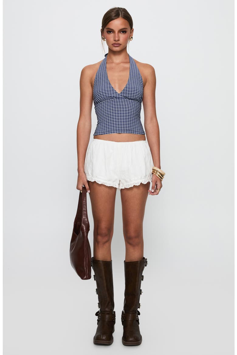 Whimsy Gingham Halter Top, Alternate, color, NAVY GINGHAM