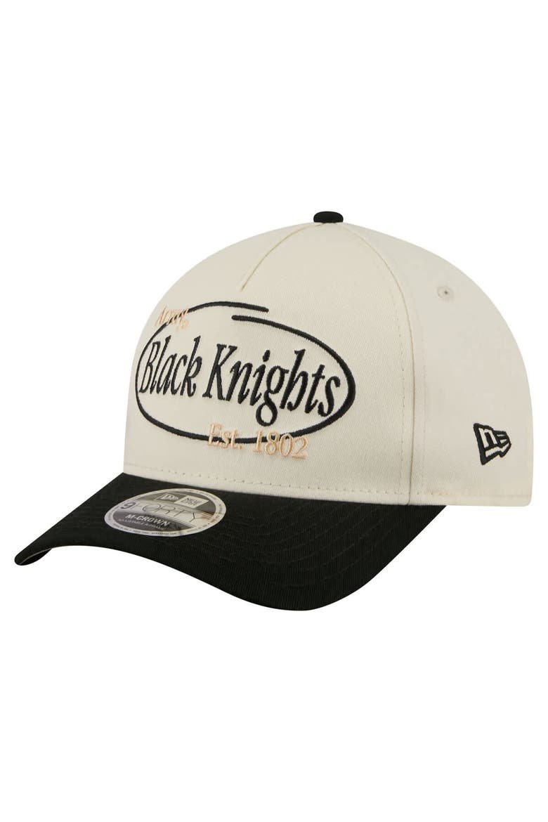 Men's New Era  Natural/Black Army Black Knights Prepster 9FORTY M-Crown Adjustable Hat, Alternate, color, Natural