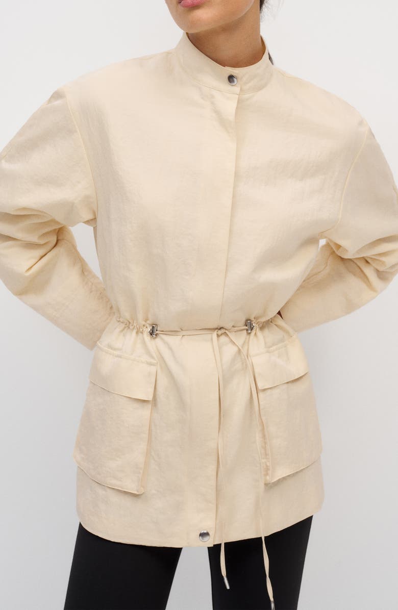 Reformation Callista Drawstring Jacket, Main, color, Cream