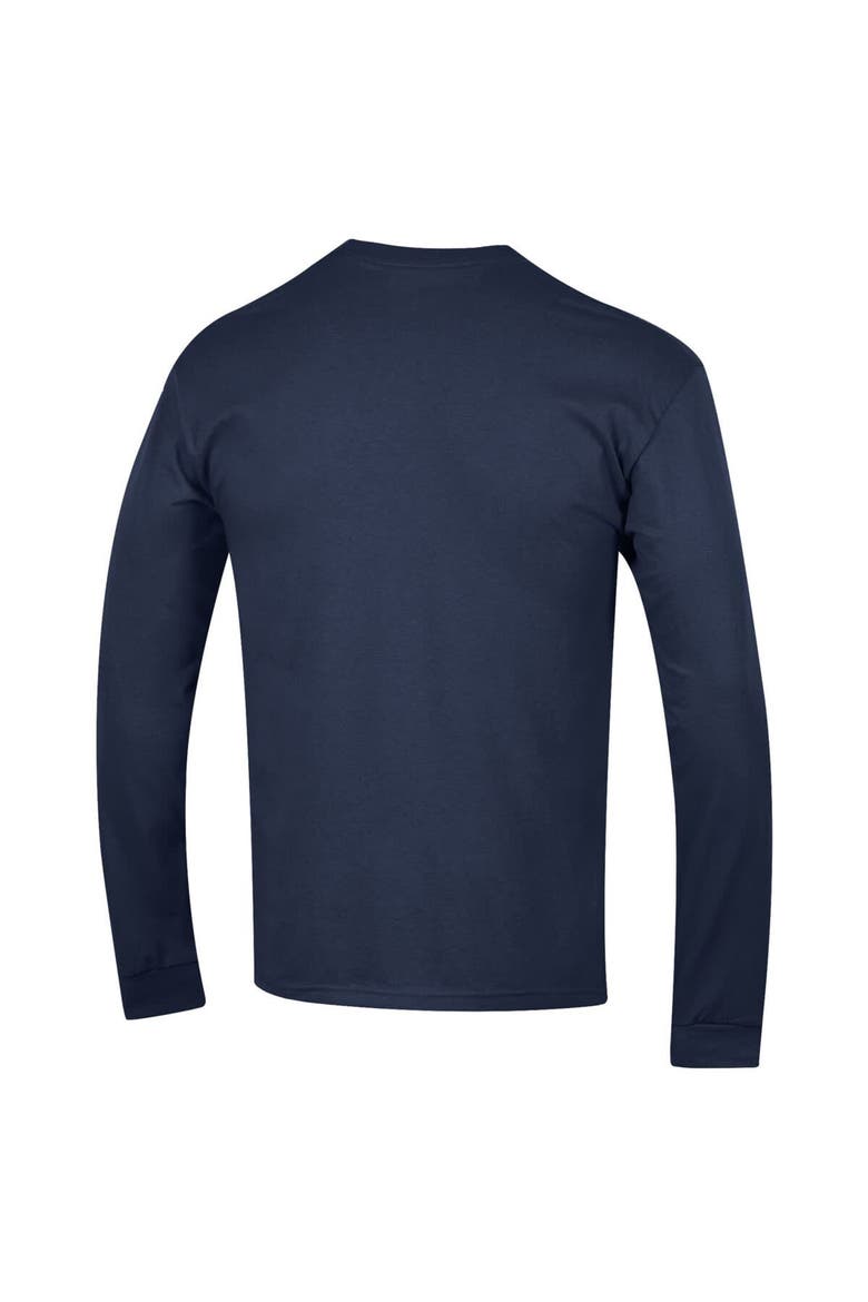 Men's Champion  Navy Navy Midshipmen Arch Over Logo Long Sleeve T-Shirt, Alternate, color, Navy