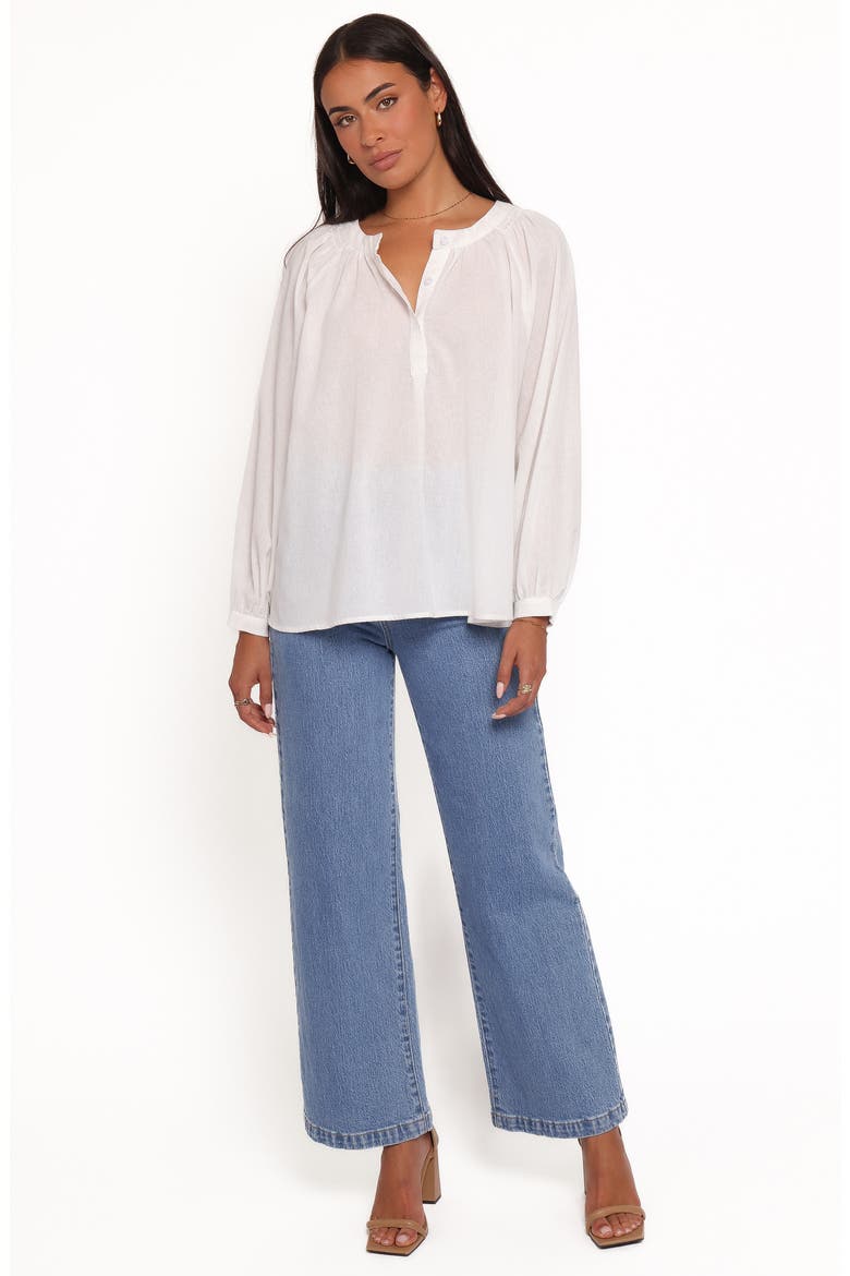 Irisa Woven Cotton Shirt, Alternate, color, WHITE