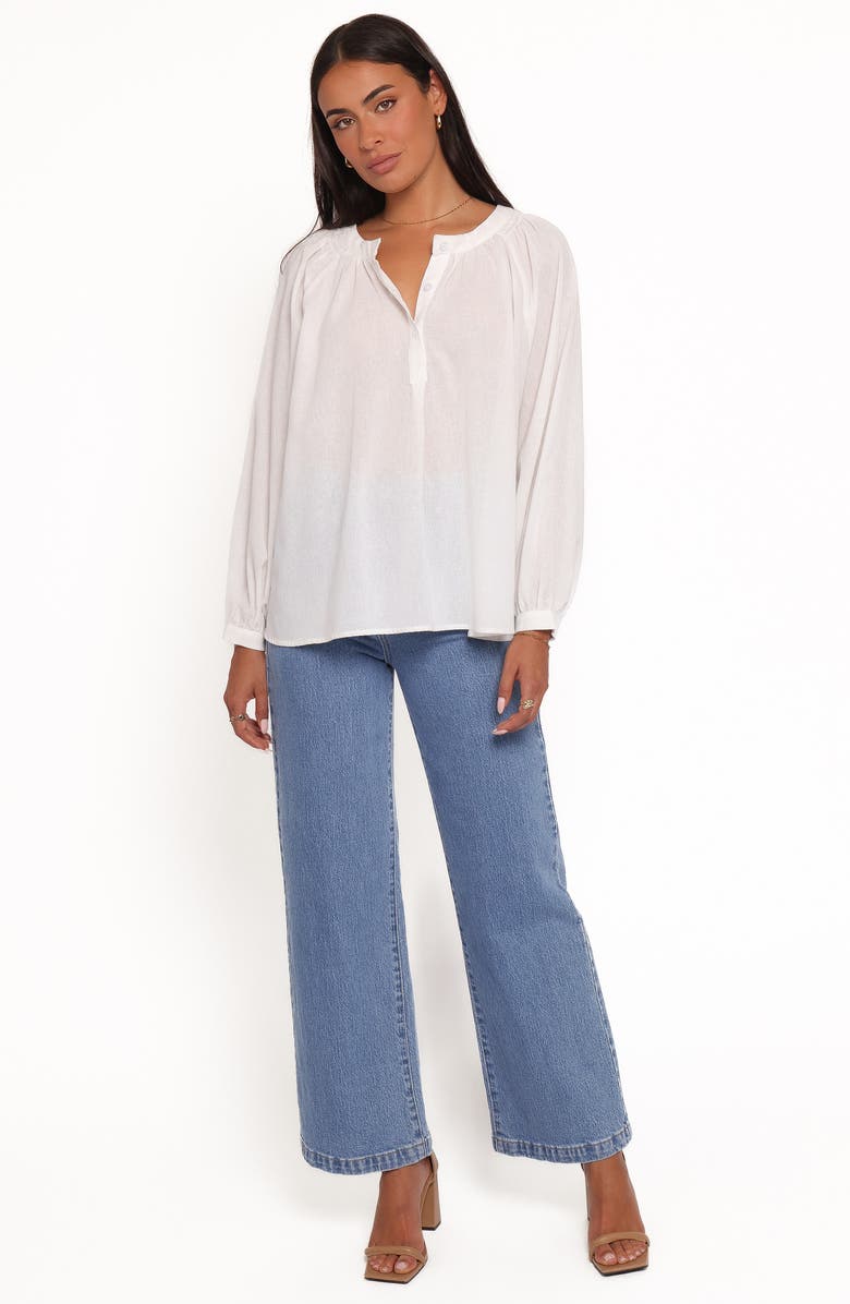 Petal & Pup Irisa Woven Cotton Shirt, Alternate, color, White