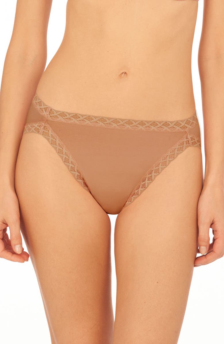 Natori Bliss Cotton French Cut Briefs, Main, color, Buff