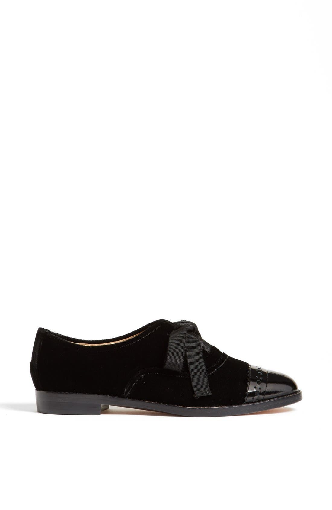 'poppin' oxford, Alternate, color, BLACK VELVET/ BLACK CALF