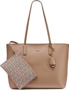DKNY Saige Faux Leather Tote with Removable Wristlet