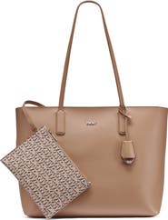 DKNY Saige Faux Leather Tote with Removable Wristlet