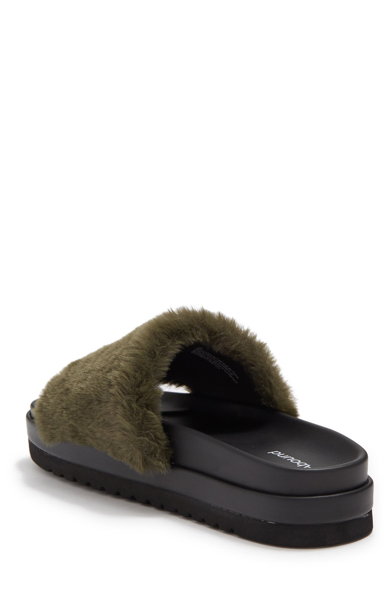 Abound Jane Faux Fur Platform Slide Sandal, Alternate, color, 