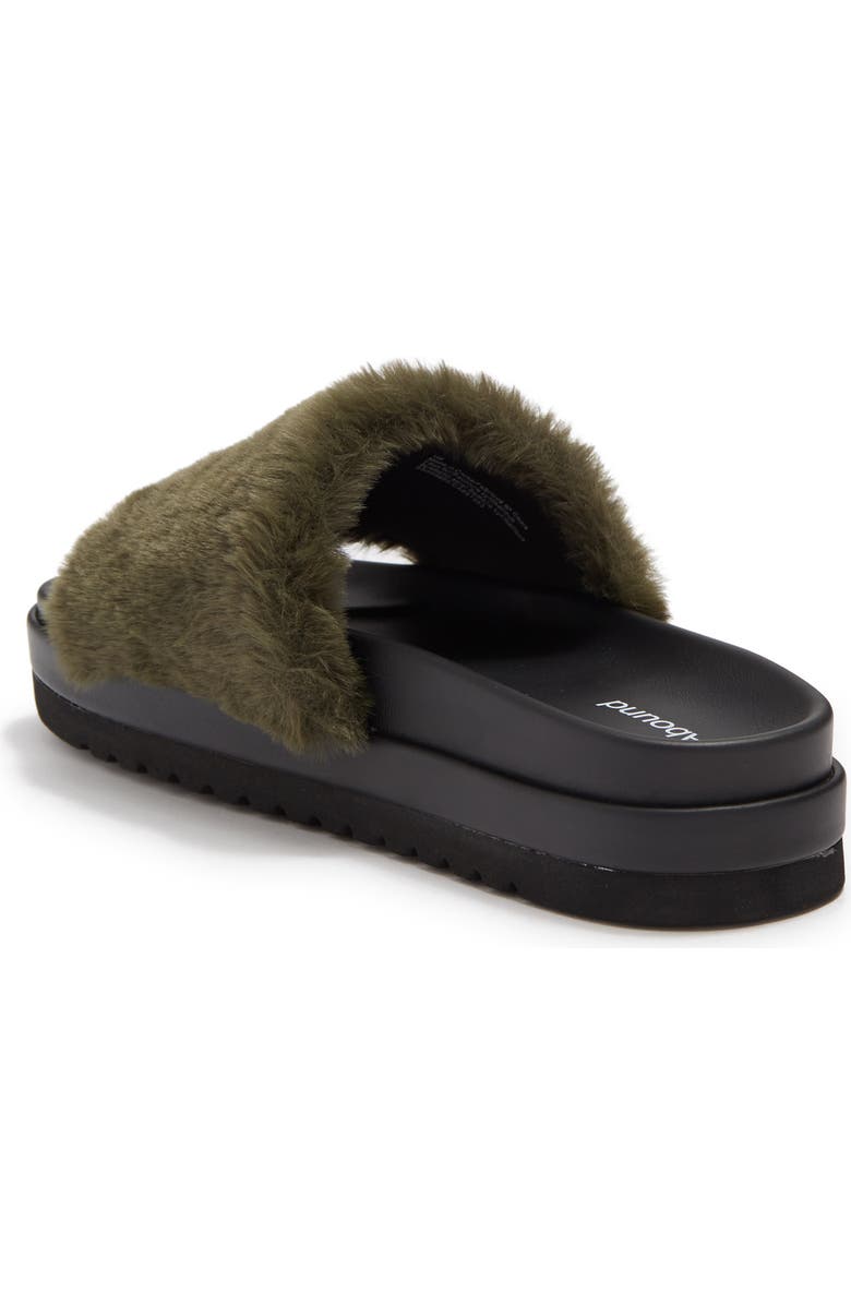 Abound Jane Faux Fur Platform Slide Sandal, Alternate, color,