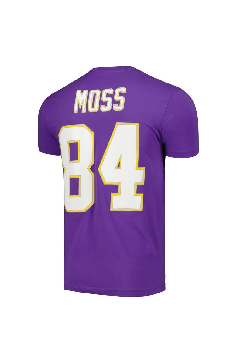 Mitchell & Ness Men's Mitchell & Ness Randy Moss Purple Minnesota Vikings 40th Anniversary Retired Player Name & Number T-Shirt, Alternate, color, 