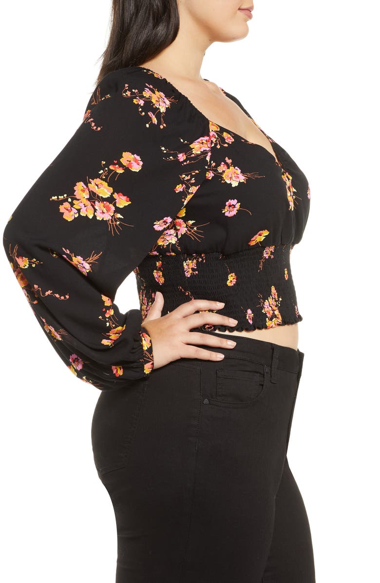 Leith Floral Smocked Top, Alternate, color,