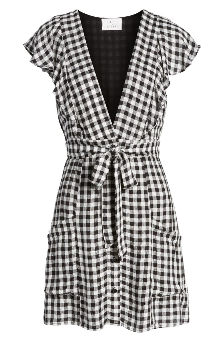 Lost + Wander Gingham Minidress, Alternate, color, 