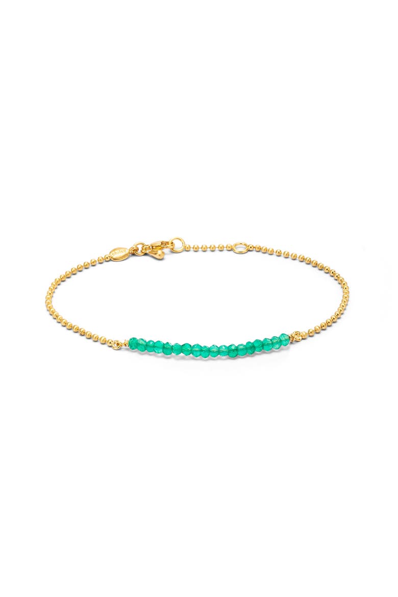 Cosmos Bracelet  with Natural Gemstones. Handmade in Italy, Main, color, Green Onyx