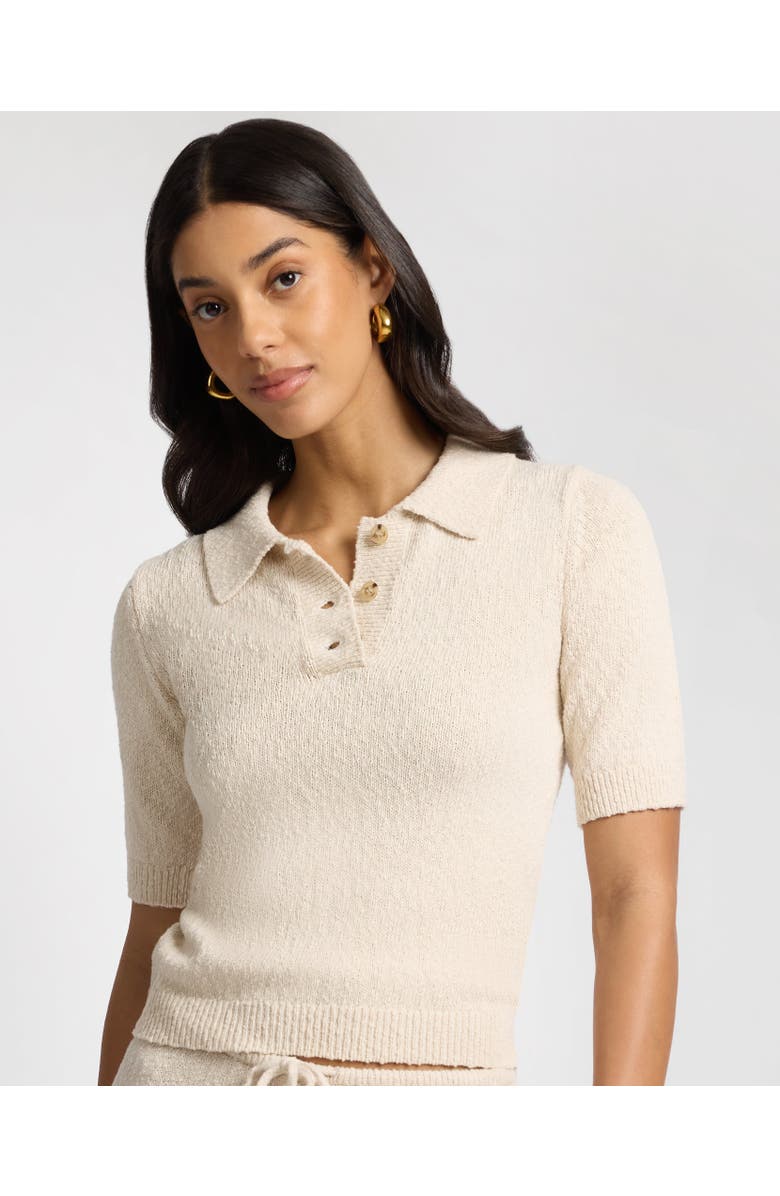 Onia Cotton Boucle Polo, Main, color, Natural