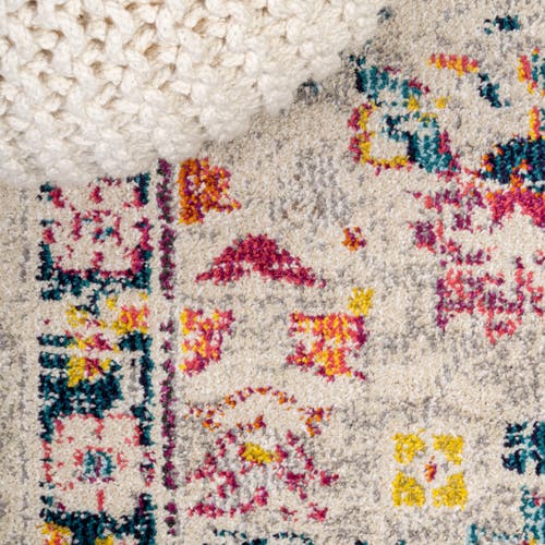 Jonathan Y Modern Persian Boho Floral Area Rug In Beige/multi