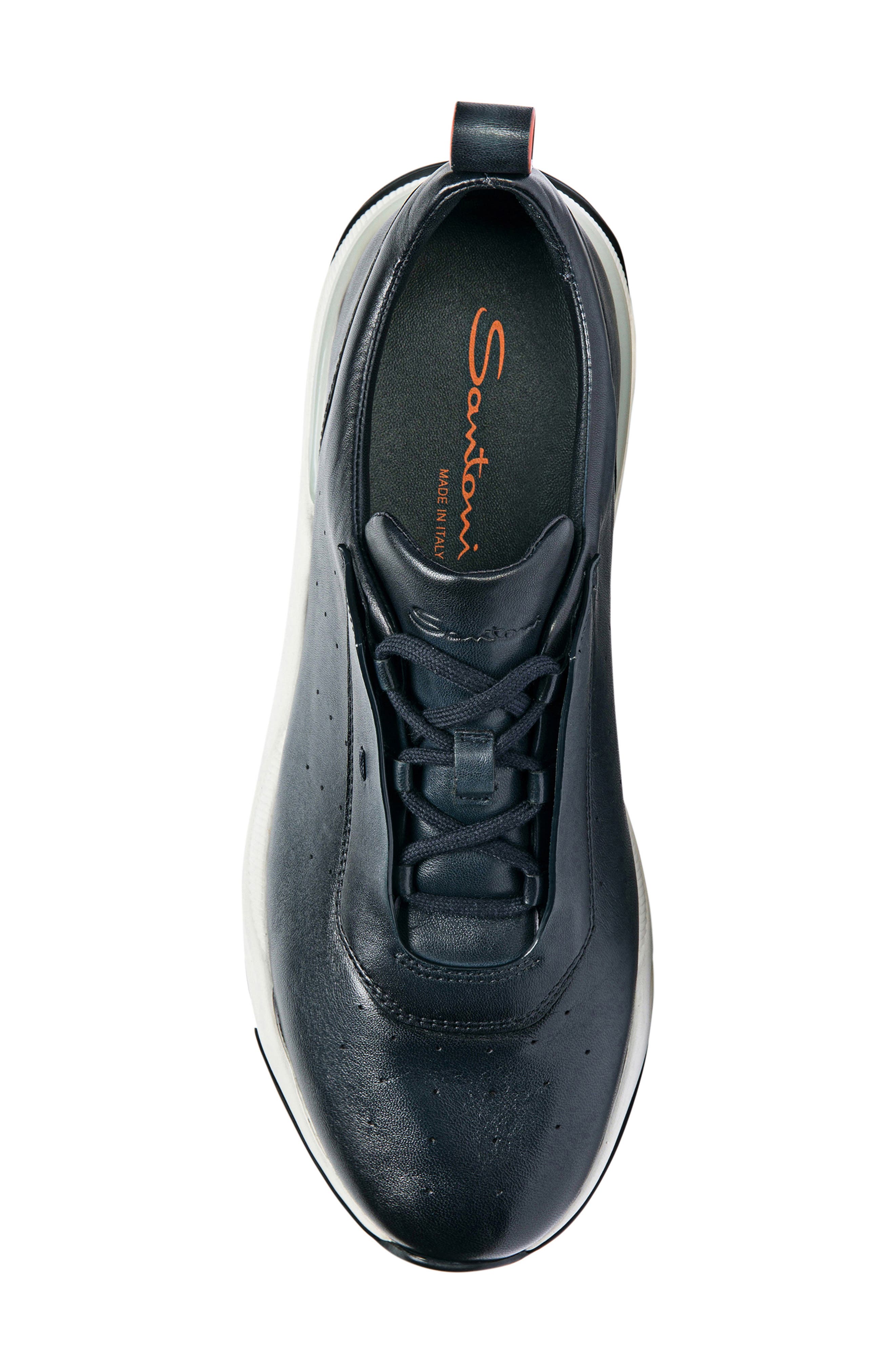 Leather Sneaker, Alternate, color, BLUE
