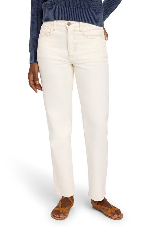 Organic Cotton Slim Straight Leg Jeans (White Dune Wash)