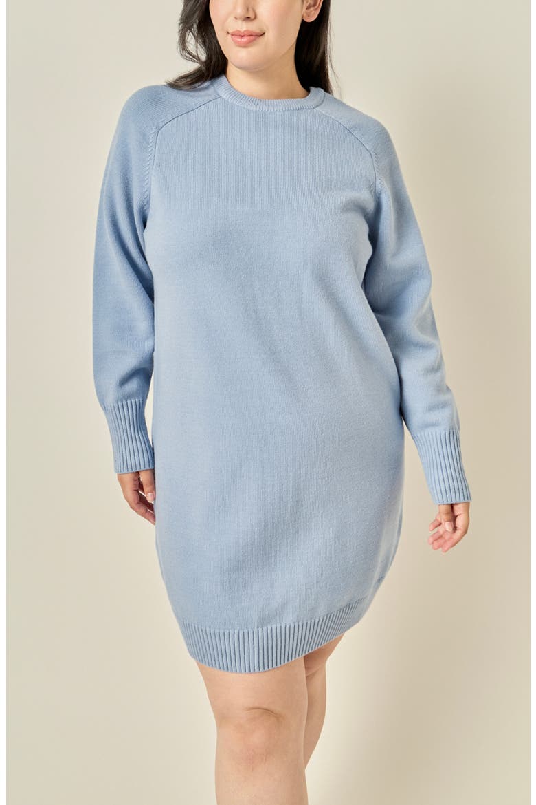 Knit Minidress, Alternate, color, SLATE BLUE