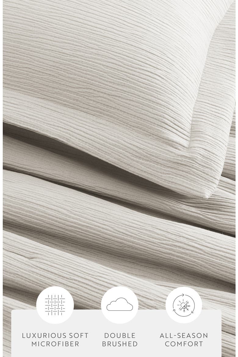 Double Gauze 3-Piece Comforter Set, Alternate, color, DUNE