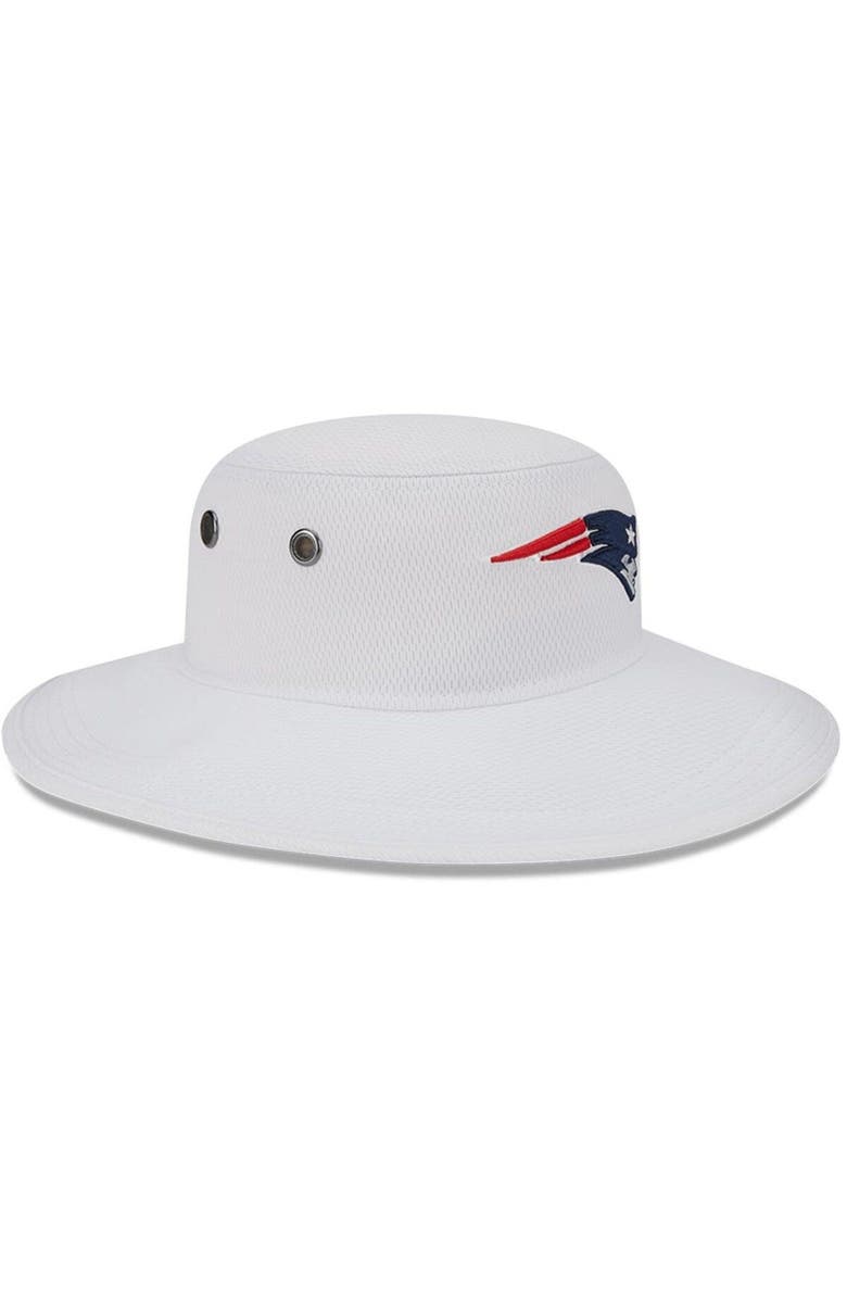 New Era Men's New Era White New England Patriots 2023 NFL Training Camp Panama Bucket Hat, Alternate, color, White