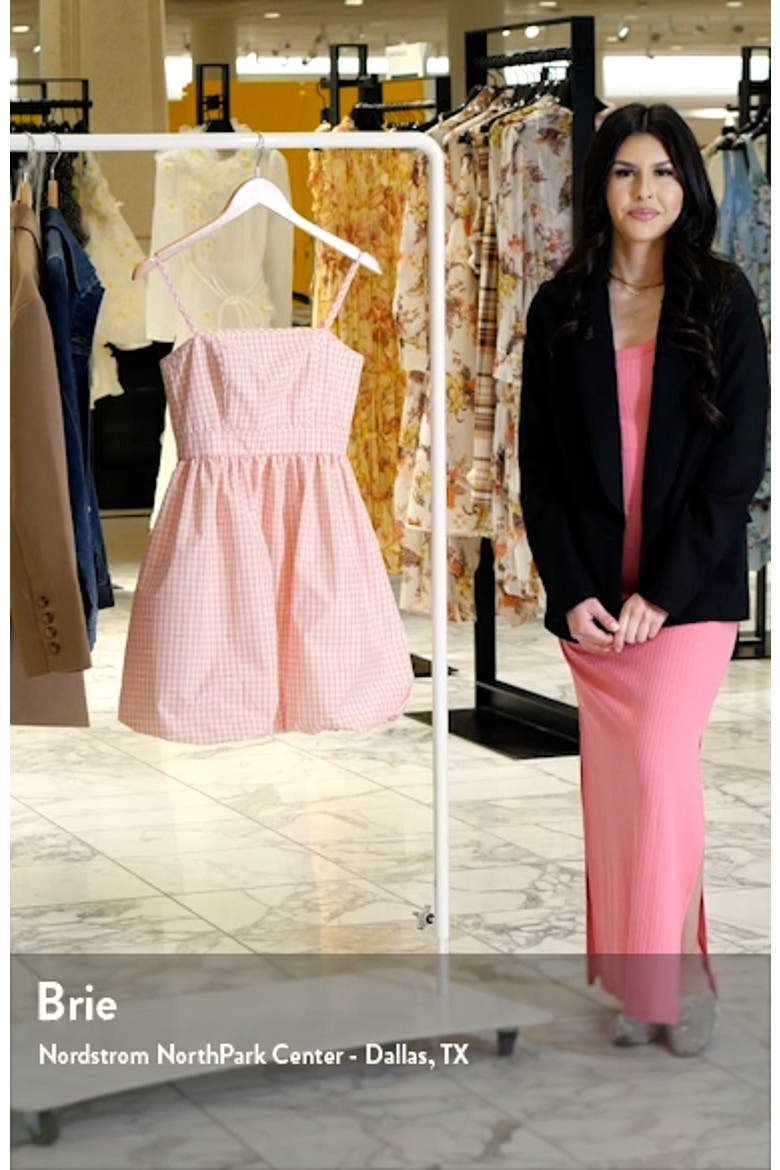 Gingham Bubble Hem Dress video