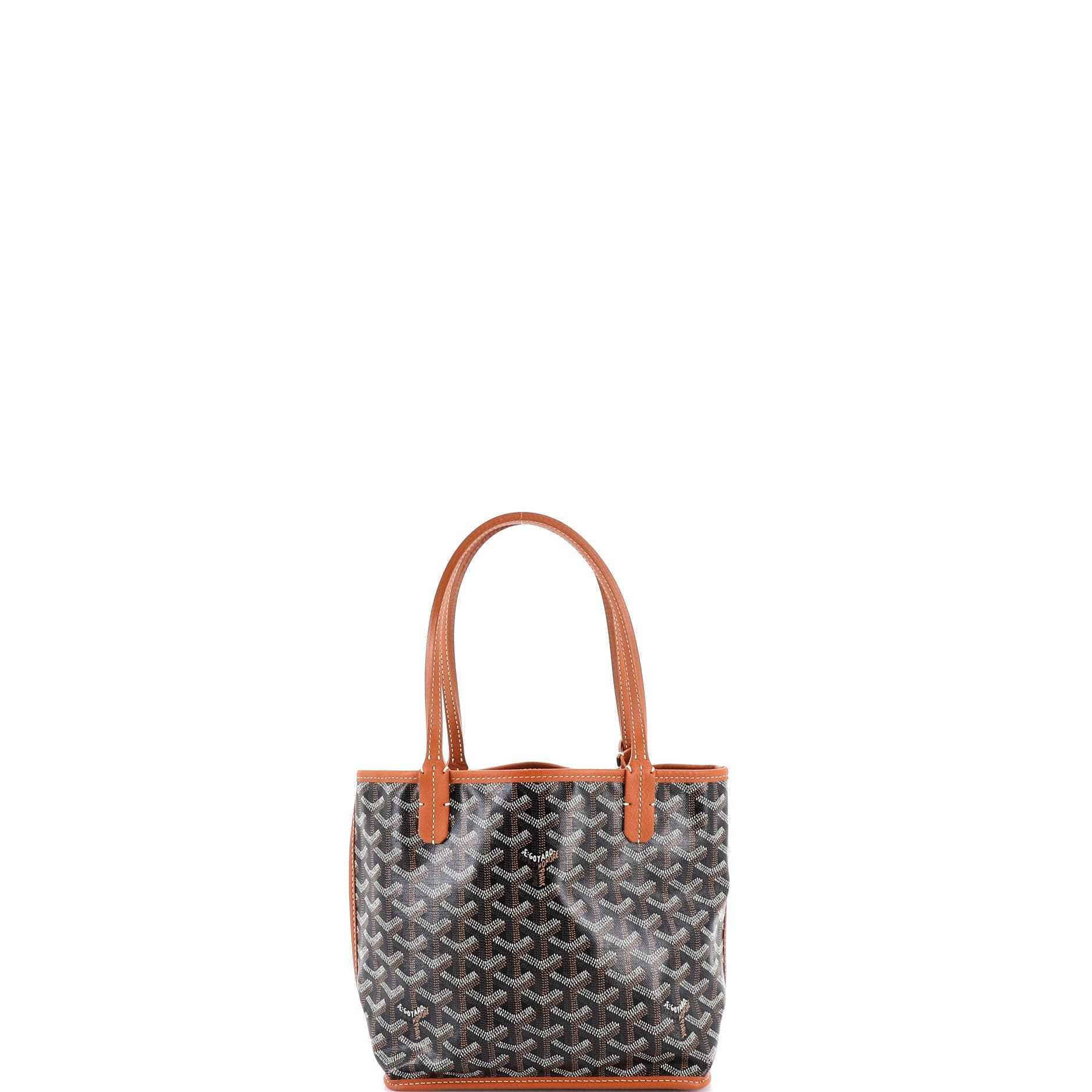 Pre-Owned Goyard Anjou Reversible Tote Coated Canvas Mini, Alternate, color, Brown