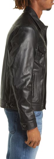 Schott NYC Naked Cowhide Trucker Jacket | Nordstrom