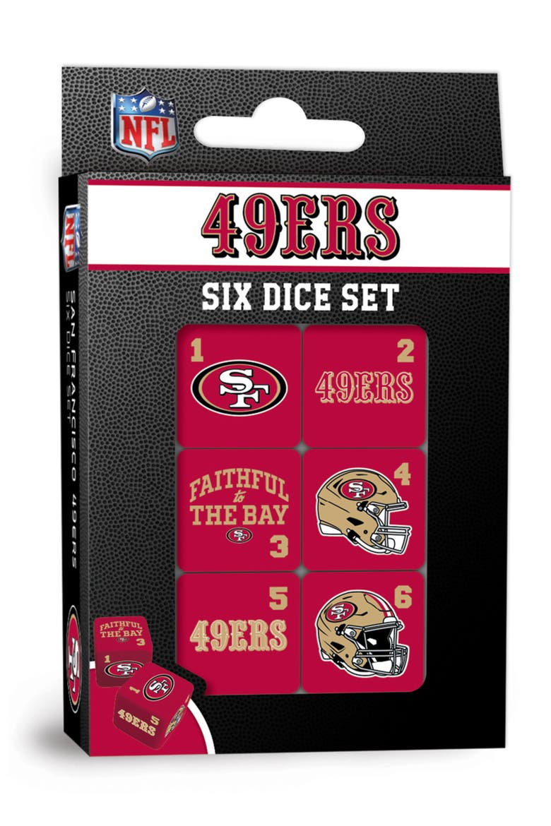 San Francisco 49ers Dice Set - 19mm, Main, color, Multicolor