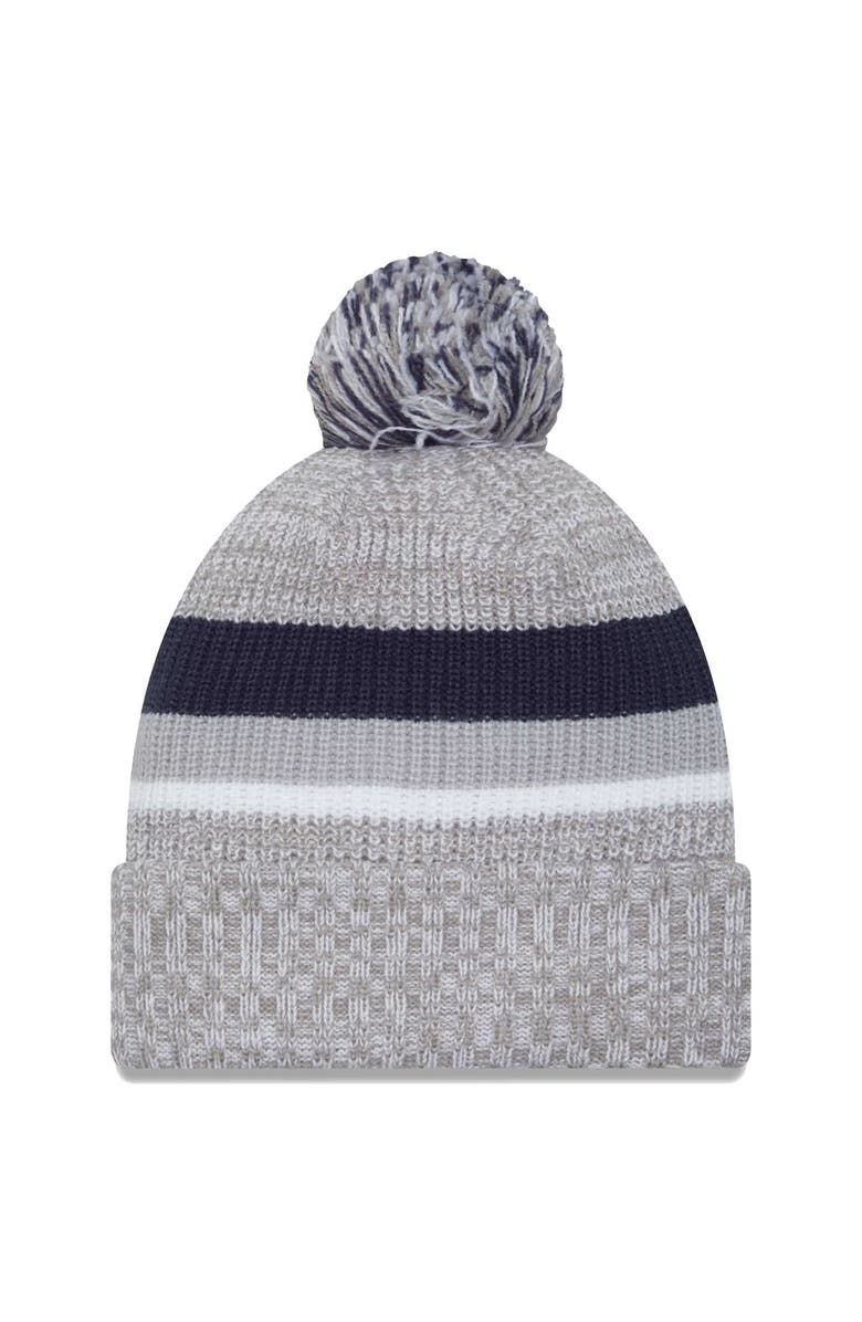 New Era Men's New Era Heather Gray Dallas Cowboys Cuffed Knit Hat with Pom, Alternate, color,