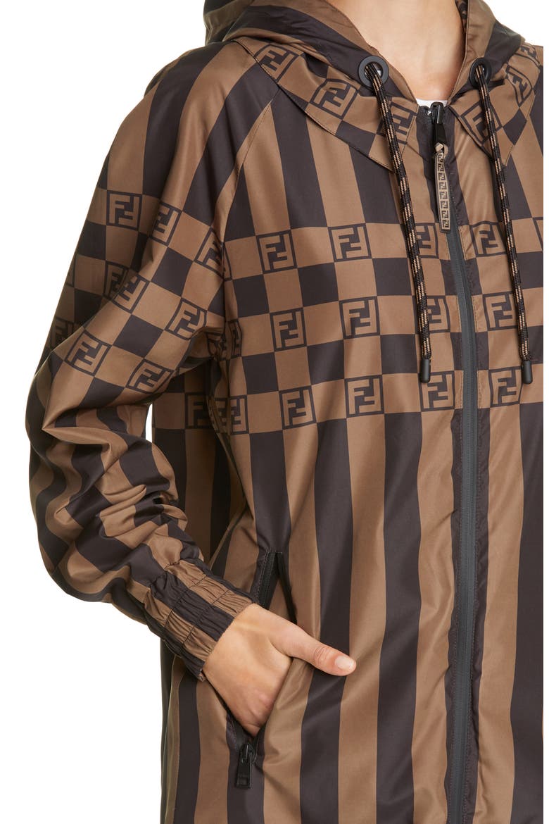 FF Logo Reversible Jacket, Alternate, color, F13IZ TABACCO/ MORO