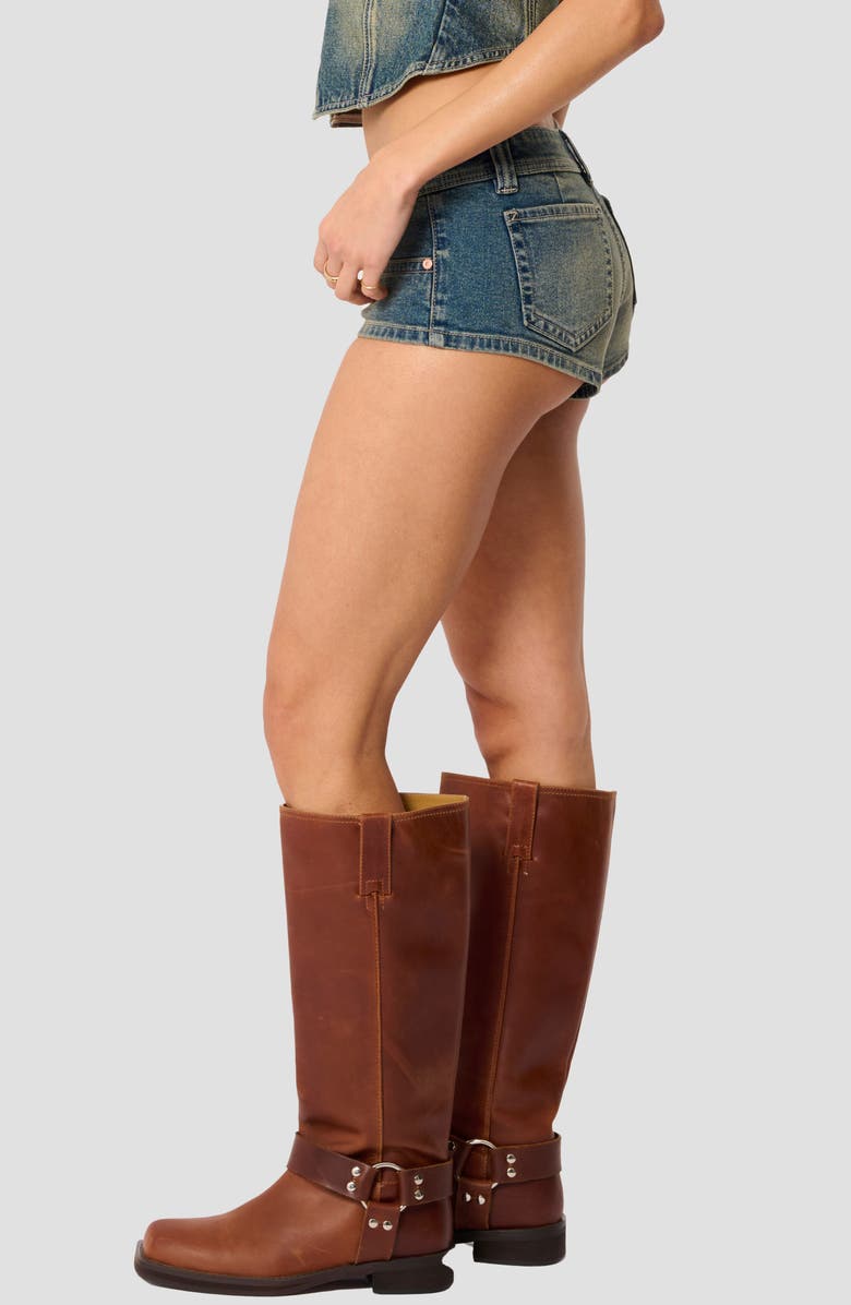 ABRAND Denim Mini Shorts, Alternate, color, Zahli