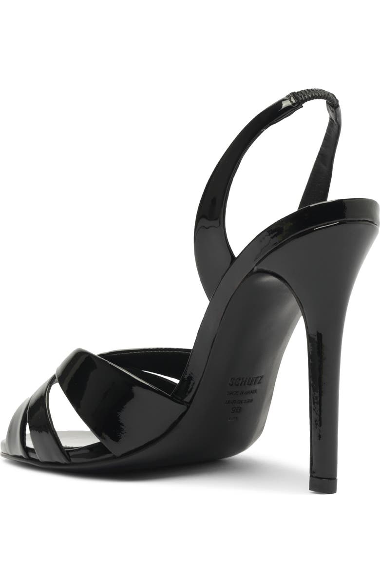 Schutz Keefa Patent Leather Slingback Sandal, Alternate, color,