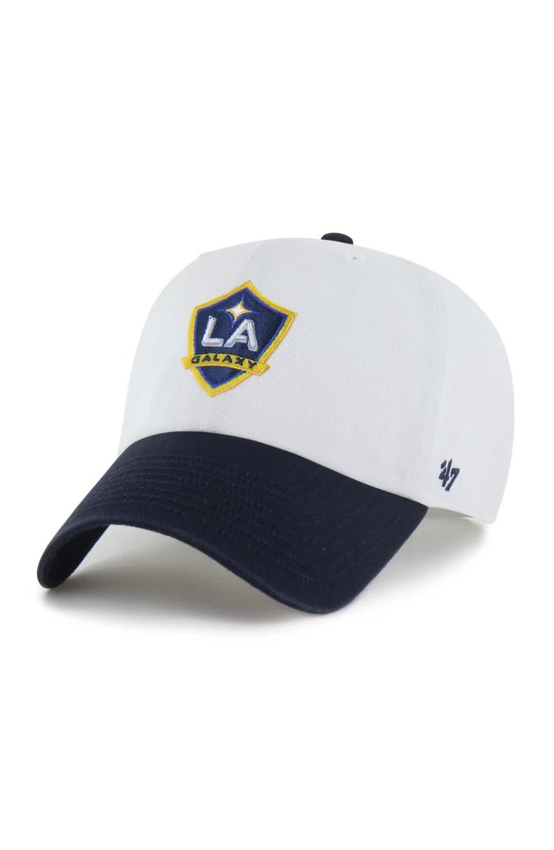 '47 Men's '47  White LA Galaxy Two-Tone Clean Up Adjustable Hat, Main, color, White