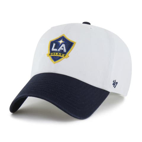 Men's '47  White LA Galaxy Two-Tone Clean Up Adjustable Hat