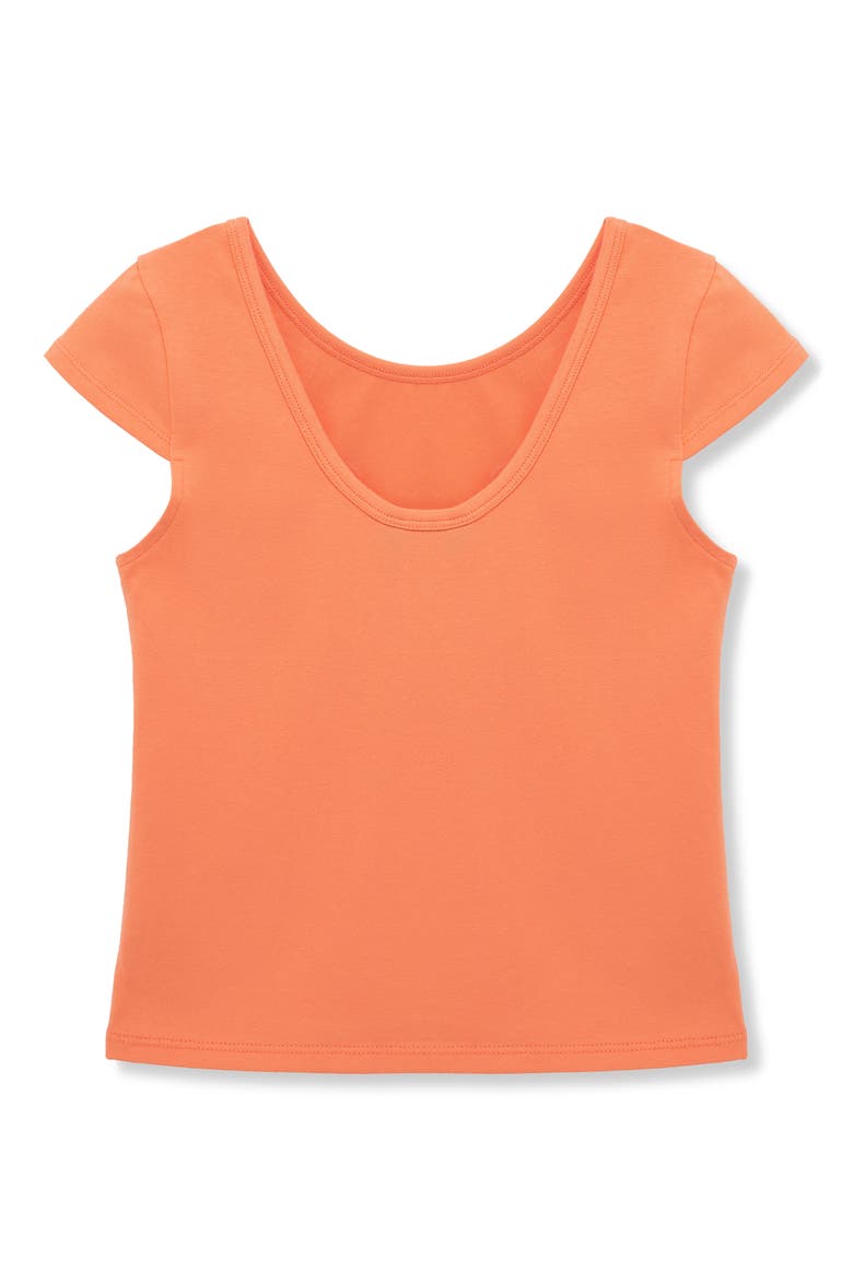 Kids' Cotton Scoop Back Top, Alternate, color, CORAL