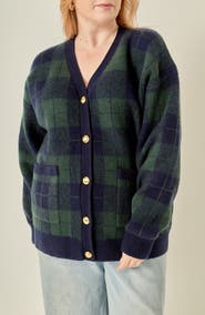 English Factory Check Cardigan