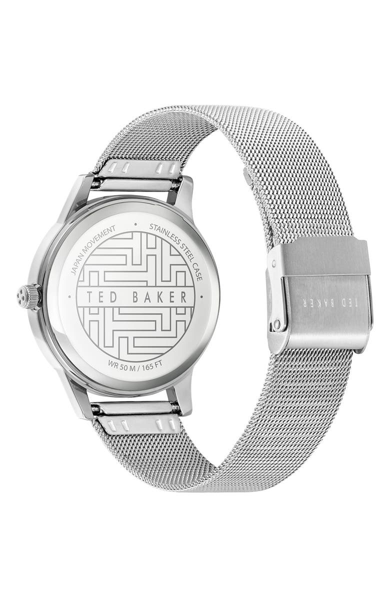 Ted Baker London Fitzrovia Charm Mesh Strap Watch, 34mm, Alternate, color, 