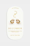 Katie Loxton 'December' Waterproof Gold Birthstone Hoop Earrings