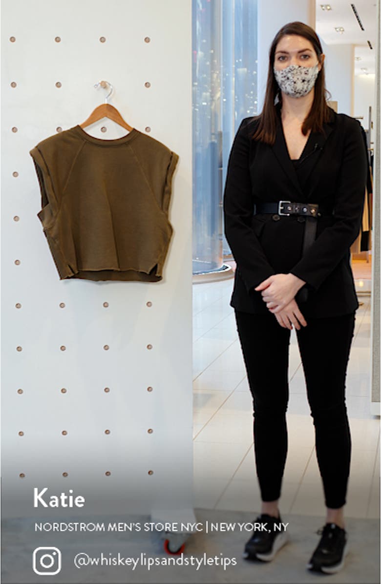 Roll Sleeve Crop Sweatshirt, sales video thumbnail