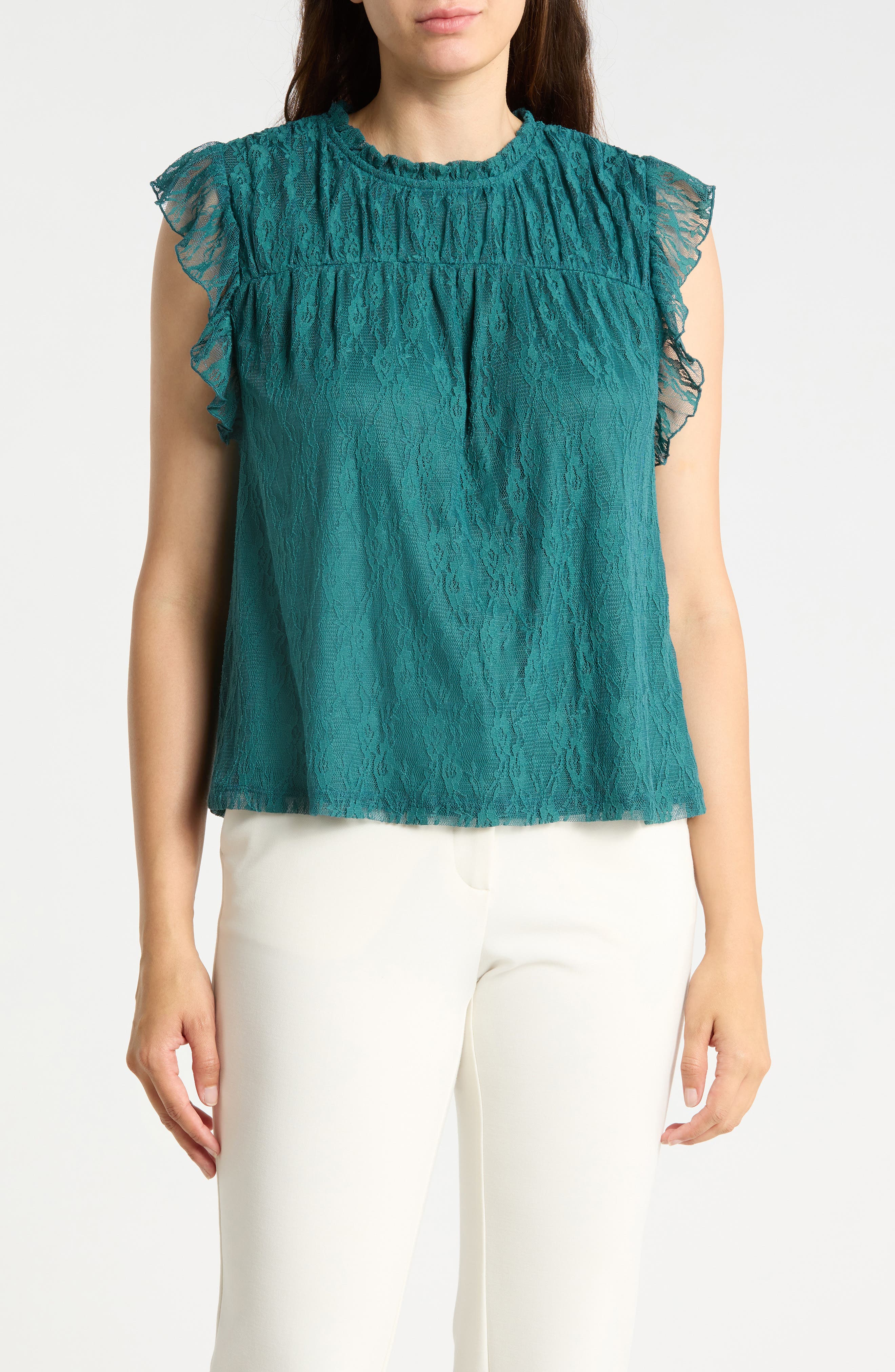 Flutter Sleeve Lace Top